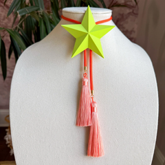 Lone Star Bolo Lime Green with Solar Orange & Peach