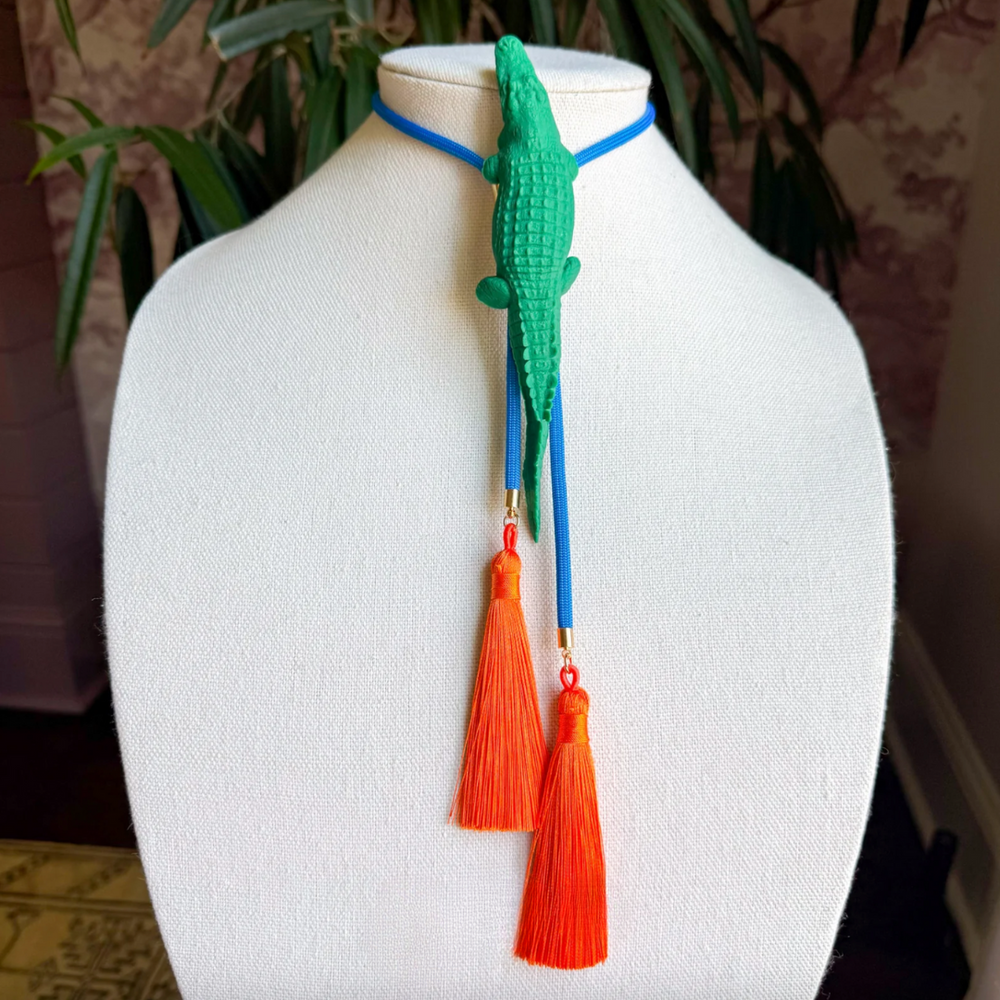 Alligator Bolo Green with Ocean Blue & Orange