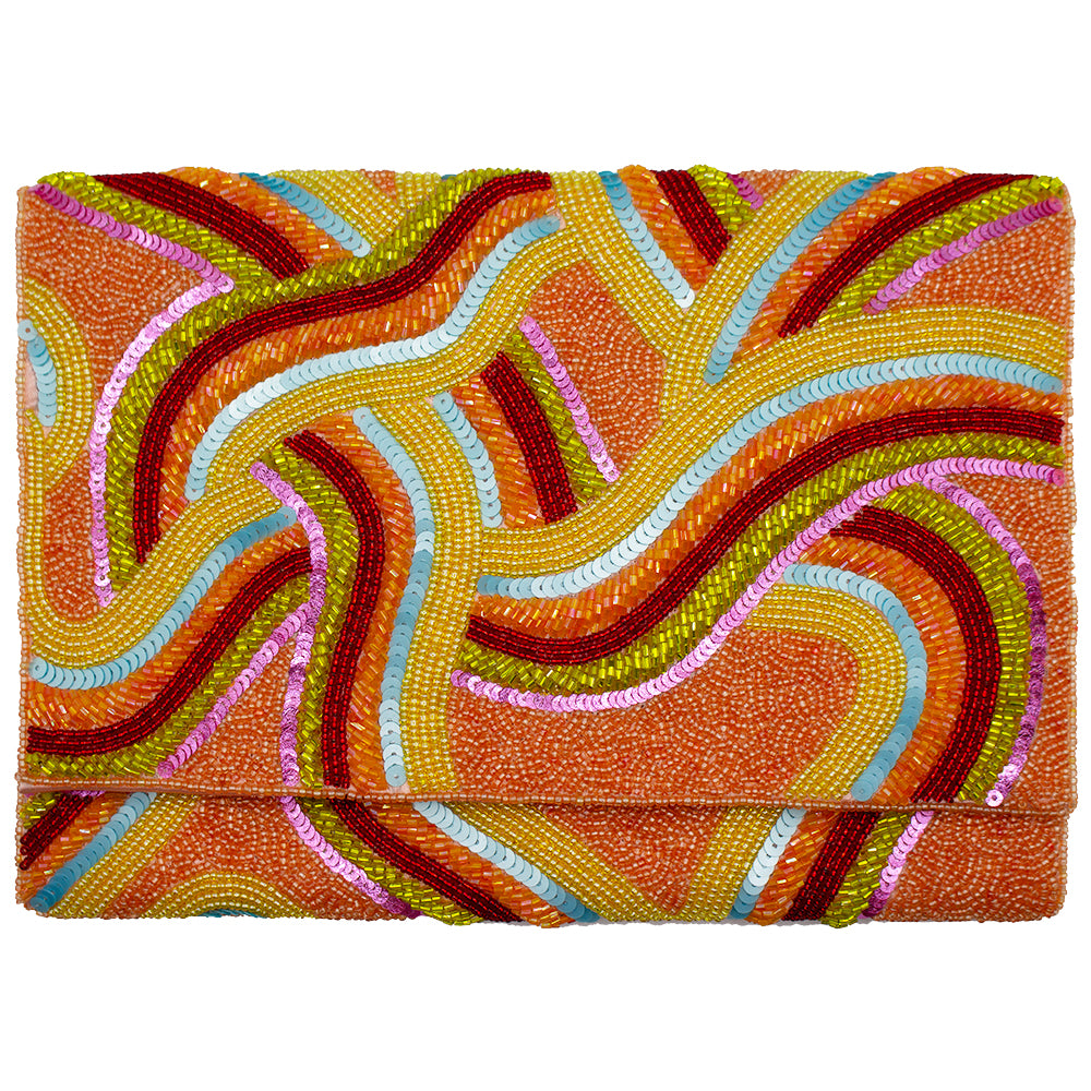 Multi-Color Waves Artist Series Clutch