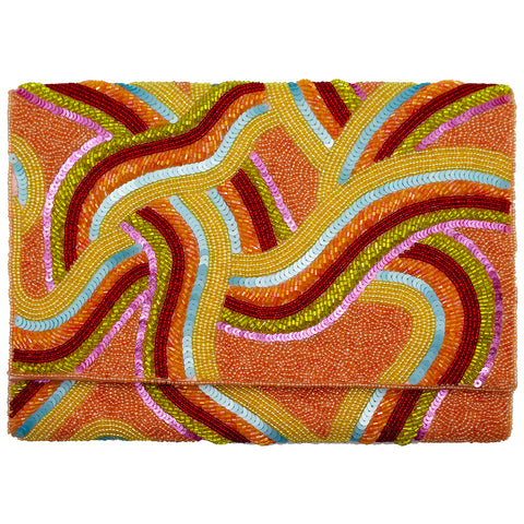 Multi-Color Waves Artist Series Clutch