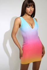 Malibu Mini Dress - Rainbow