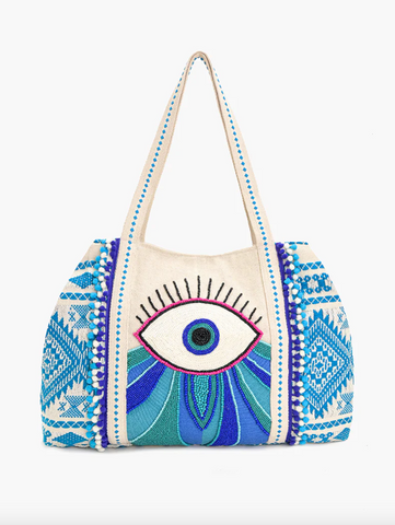 Wanderlust Evil Eye Tote