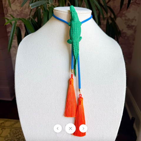 Alligator Bolo Green with Ocean Blue & Orange