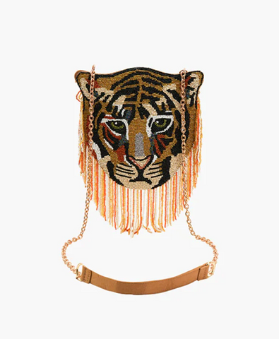 Tiger Beaded Crossbody