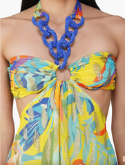 Peru Tropic Lurex Printed Halter