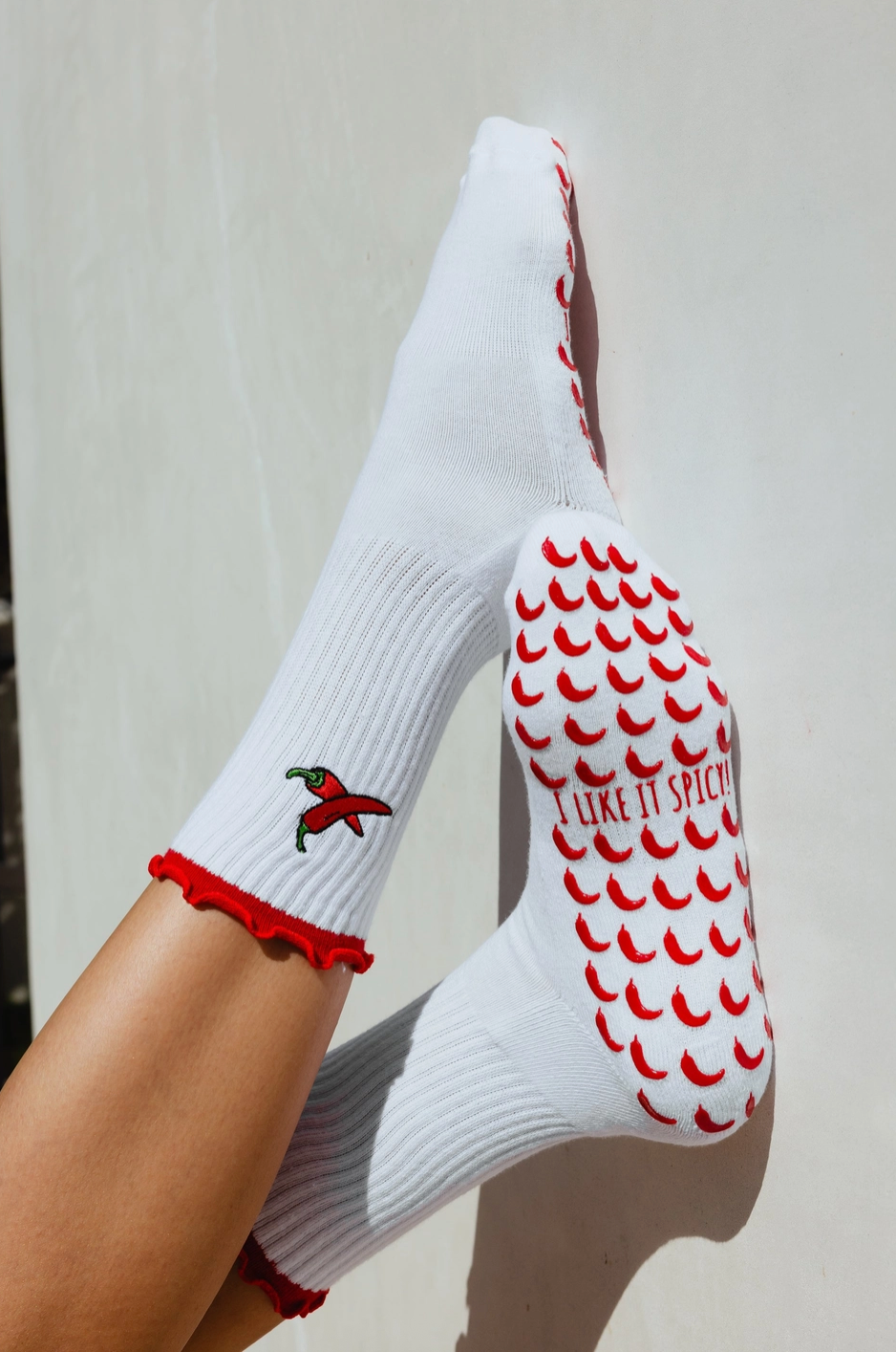 I Like It Spicy Pilates Grip Socks