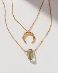 Gemstone Point Necklace Set- Mystic Quartz