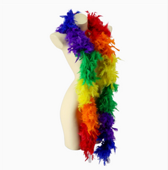 Rainbow Feather Boa