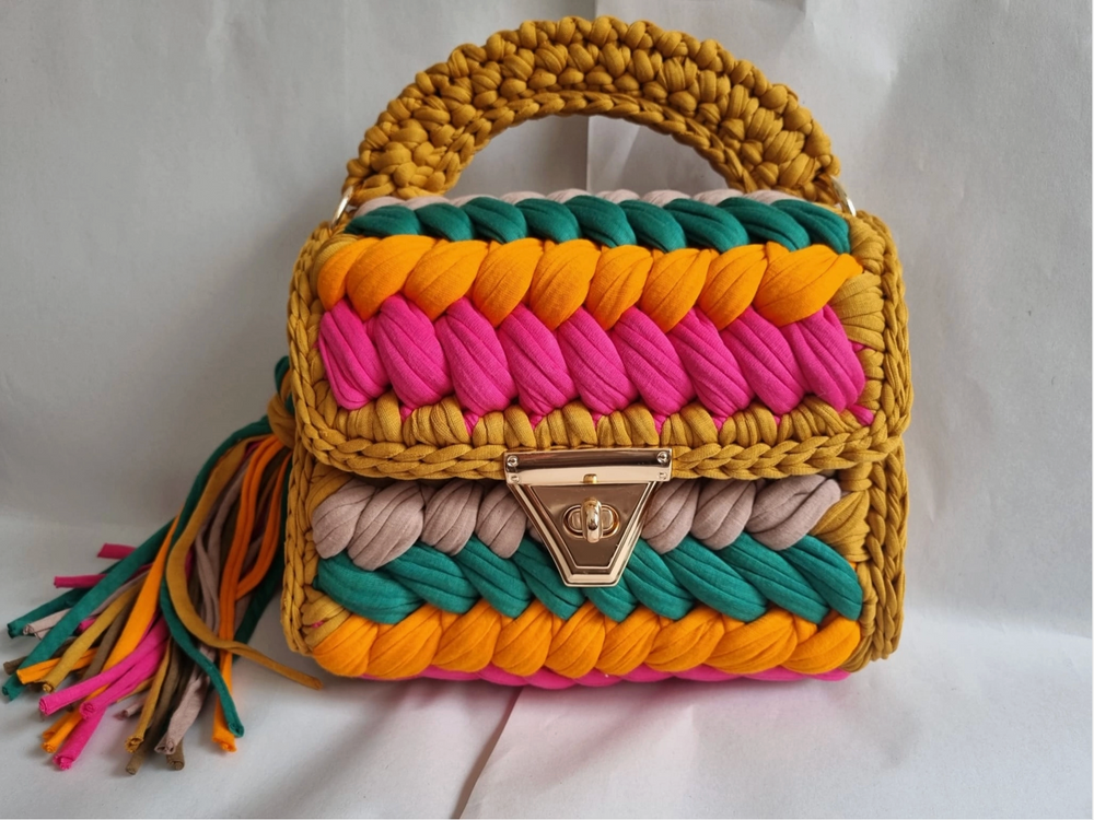 Rope Crochet Purse - Multi Color