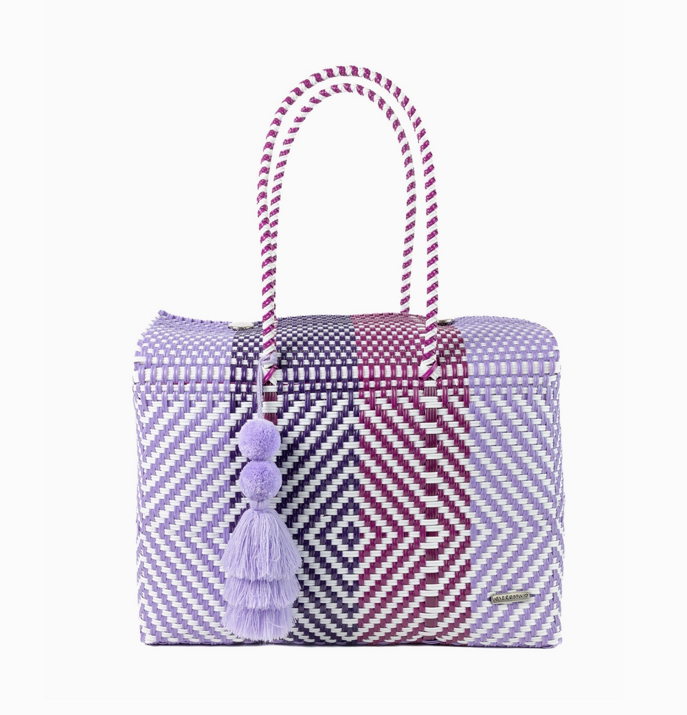 Plum Purple Overnight Duffle *Note: Dark Purple Tassel*