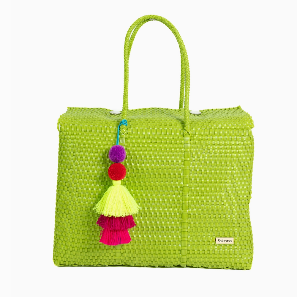 Chartreuse Overnight Duffle *Note: Slightly Different Ombre Waterfall Tassel*