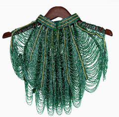 Green Scalloped Capelet