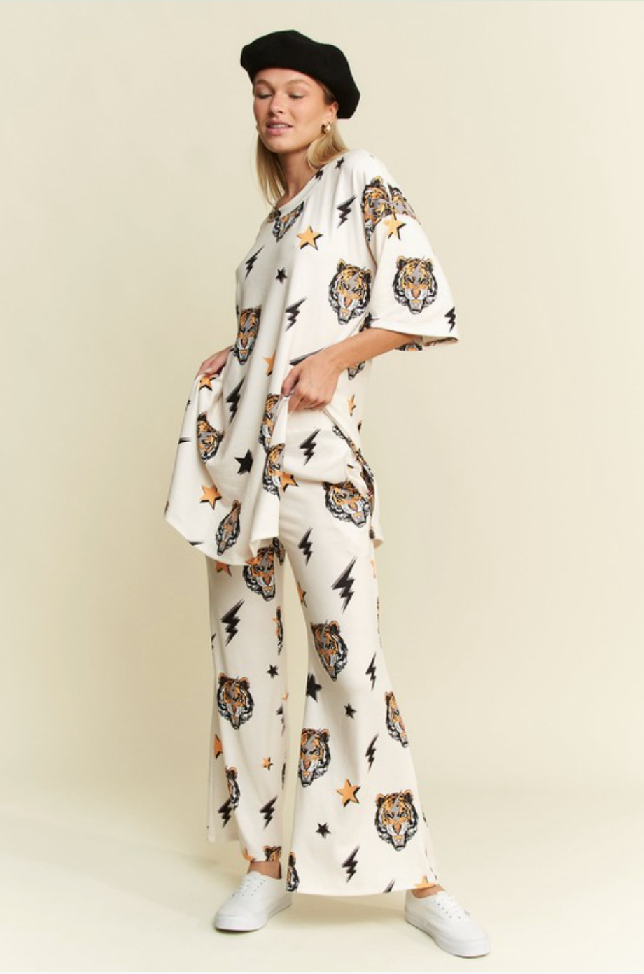 Tiger Print Set - Off White