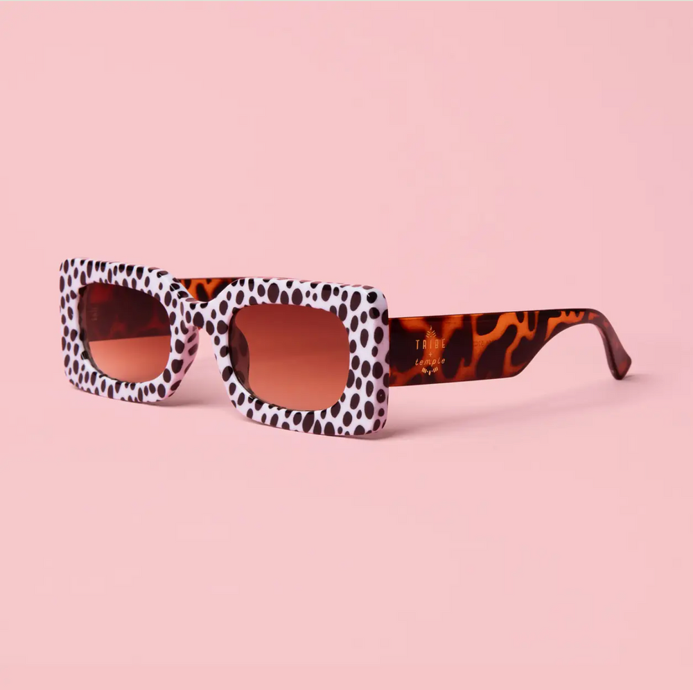 Spot Me If You Can Mixed Print Sunglasses