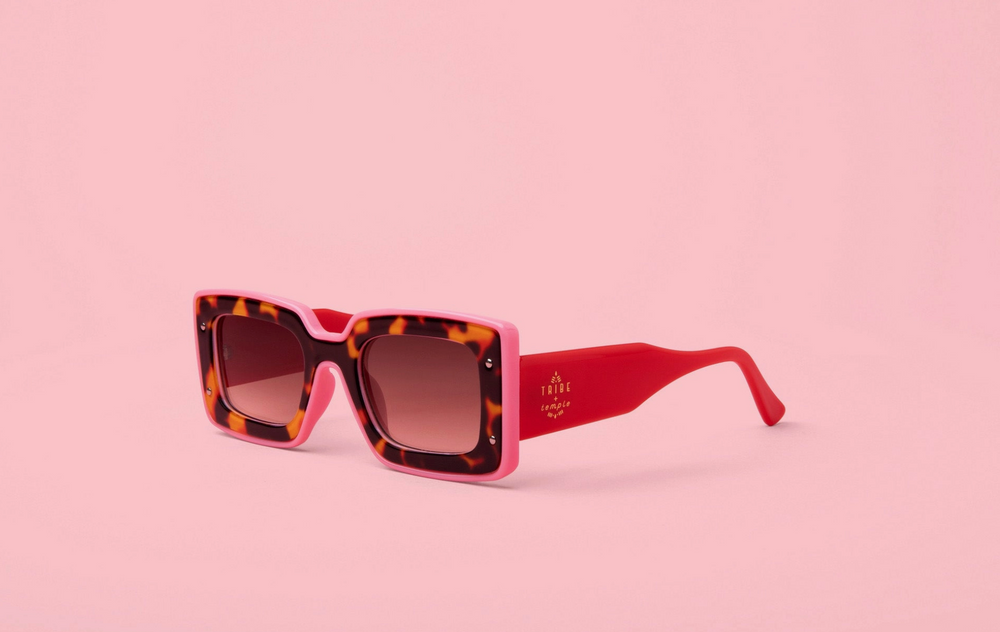 Deco Sunglasses - Pink and Red