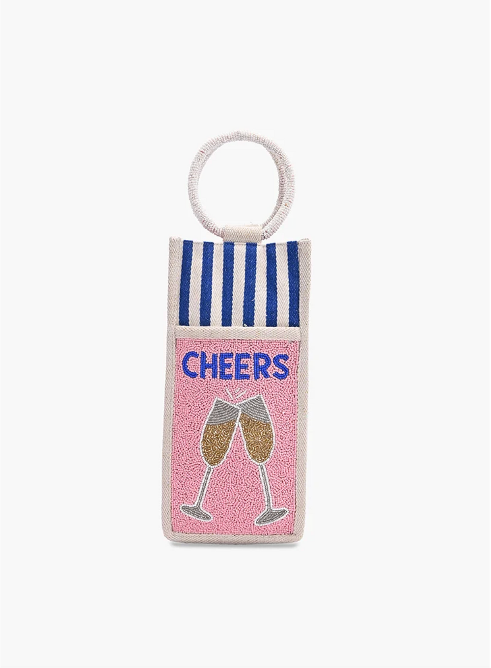 Cocktail Cheers Beaded Bottle Tote