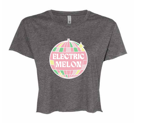 Electric Melon Crop Top - Gray
